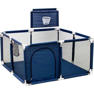 Velox Playpen - Speelbox - Ballenbak - 0 tot 6 jaar - Baby’s - Peuter/Kleuter - Spelen - 128x128x66 - Blauw