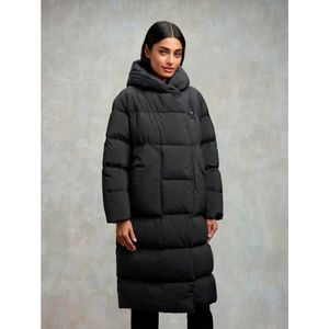 Blauer Nube Ruth zwarte lange jas