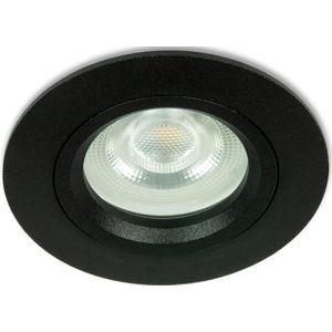 LED Mini inbouwspot Willy -Rond Zwart -Extra Warm Wit -Niet Dimbaar -3.4W -Integral LED