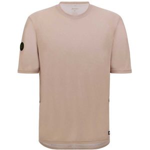 Santini Delta Line Tech T-shirt Met Korte Mouwen Beige S Man