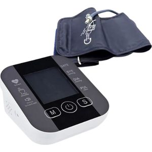 Bloeddrukmeter met Hartslagmeter – Nauwkeurige Meting van Bloeddruk en Hartslag – Digitale Bloeddrukmeter - Voor de Bovenarm – Groot Scherm – Automatische Bloeddrukmeter voor Thuisgebruik