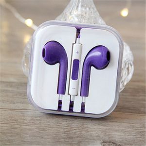 Hoofdtelefoon - 3.5 mm aux aansluiting - Oortelefoon met Microfoon - Koptelefoonaansluiting - Stereo - Paars