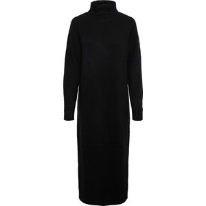 PIECES Gebreide Jurk PCJULIANA van Gerecycled Polyester Zwart