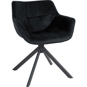 In And OutdoorMatch Eetkamerstoel Joel - Grijs - Fluweel - Hoge kwaliteit bekleding - Stijlvolle eetkamerstoel - Luxe en moderne uitstraling