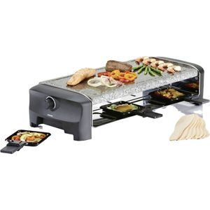 Princess Gourmetstel 162830 - Steengrill & Raclette Party – 8 personen - 42 x 21 cm - 1300 Watt - 2 meter snoer - Regelbare thermostaat