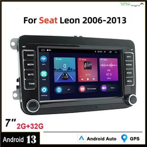 GPS Navigatie Head Unit for Seat Leon 2006-2013 (Reference/Style/FR) | 7inch Android 13 2+32G, RCD 310/510 Compatibel, Bluetooth & AHD Camera
