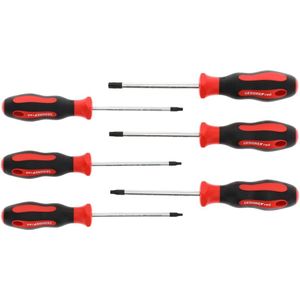 Schroevendraaierset 6-delig, schroevendraaierset TX, 2-componenten handgreep, staal, gereedschap