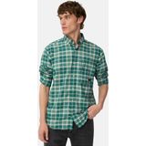 camel active - Lichtgewicht Geruit Overhemd - Dennengroen - Sneldrogende Functie