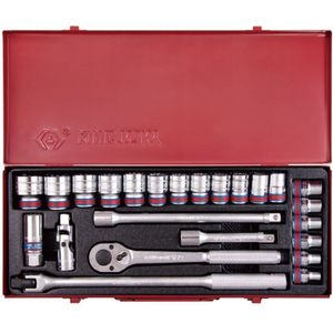 King Tony 1/2"" 24-delige dopsleutelset met tarief en toebehoren