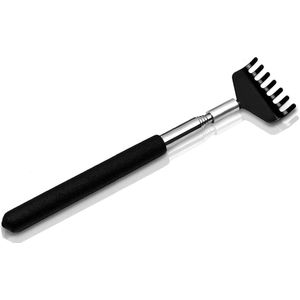 1 stuk uitschuifbare draagbare ruggenkrabbers - roestvrijstalen telescopische ruggenkrabbers - rugmassage-instrument - voor mannen en vrouwen