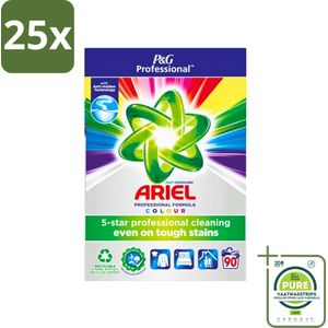25 x Ariel Professional - Waspoeder - Gekleurde Was - 90 Wasbeurten - Grootverpakking - Waspoeder - Gekleurde Was - Vlekkenverwijdering - Kleurbehoud - Wasmiddel