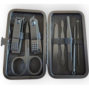 Manicure/pedicure set - 8 delige nagelverzorgings set - roestvrijstaal