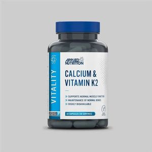 Applied Nutrition Calcium & Vitamin K2 – 60 vegetarische capsules – bot‑ & spierondersteuning - Halal