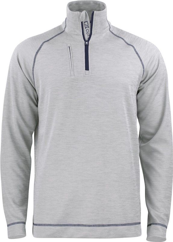 Cutter & Buck Chambers Half Zip Heren 358412 - Grijs Melange - S