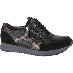 Waldläufer H-Vicky - dames sneaker - zwart - maat 37.5 (EU) 4.5 (UK)