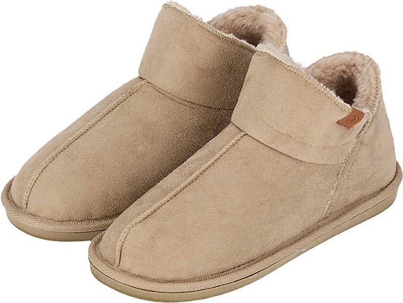 Hoge Sloffen - Suede - Beige