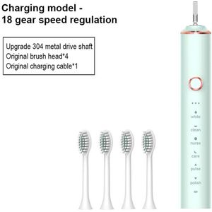 Elektrische tandenborstel Oplaadbare tandenborstel Slimme oplaadbare tandenborstel - Groen