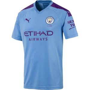 PUMA Manchester City HOME Shirt Replica SS 2019/2020 Heren - Team Light Blue-Tillandsia Purple