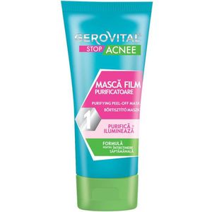 Zuiverend peel-off masker Stop Acne - groene thee extract -wond genezen - poriën deblokkeren - Purifying Film Mask -dermatologisch getest - Gerovital Stop acne - 100ml