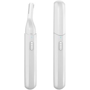 ‌JeiibrZui Hoogwaardige Wenkbrauwtrimmer - Neushaartrimmer Voor Vrouwen - Stil & Gedetailleerd - 1 Stuk - Reisvriendelijk - Wit