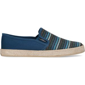 Sacha - Heren - Donkerblauwe canvas loafers met strepen - Maat 43