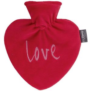 Fashy - Hart met Hartenhoes Rood en tekst Love - Warmtekruik