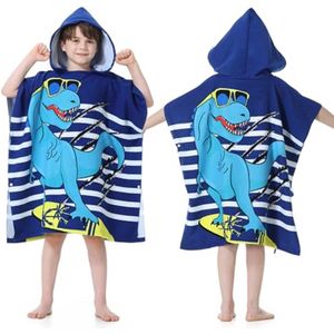Badponcho voor Kinderen - Microvezel, Ultra-Zacht en Absorberend - Ideaal voor Badkamer, Zwembad en Strand - Geschikt voor Jongens en Meisjes van 6-14 Jaar