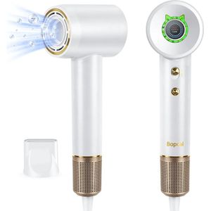 Enkilight- Fohn- Ultra sterk- Ultra licht- 3 blaasstanden- Ledscherm- Ionentechnologie- Koud en warm stand- Temperatuurregeling- 1600 w- 110000 rpm- Elektrische fohn