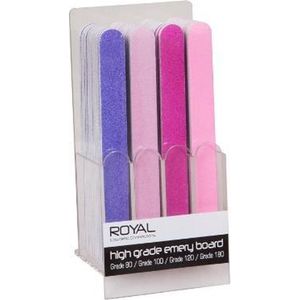 Royal functionality tweezijdige nagelvijl rose of paars.