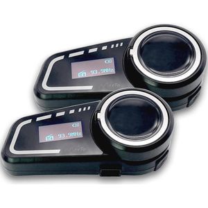 Motorhelmen met Bluetooth intercominstallatie voor 2-6 bestuurders - IP67 waterdicht, CVC + DSP ruisonderdrukking, LCD-scherm, Music Share