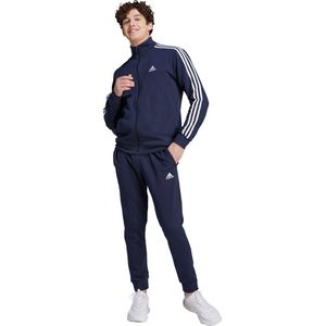 adidas Sportswear Basic 3-Stripes Fleece Trainingspak - Heren - Blauw- XS