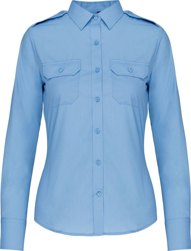 Kariban - K506 - Damespilootoverhemd - Sky Blue - Lange Mouwen