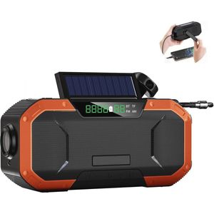 Draagbare FM Bluetooth Speaker en NOAA Weer Radio met Handcrank en Zonne-energie