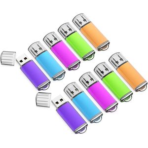 64GB USB Flash Drive 10 Pack - Gekleurde Geheugensticks voor Digitale Gegevensopslag
