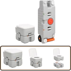 vidaXL Campingtoilet en watertank - Compact - 75L Kampeertoilet - Campingtoilet - Portapotty - Toilettent - Buitentoilet