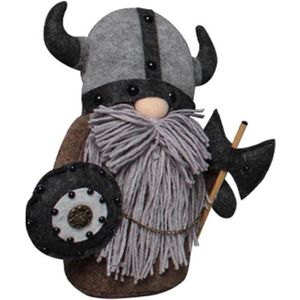 Gezichtloze kabouter pluche pop ridder dwerg Viking gladiator beeldje tafel ornamenten decoratie