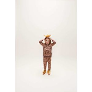 Charlie Choe meisjes pyjama aop Grey Brown