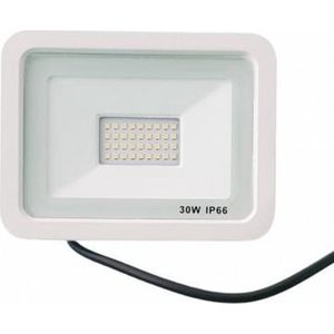 LED Buitenschijnwerper 30W IP66 WIT - Koel wit licht - Aluminium - wit - Unité - Wit Froid 6000K - 8000K - SILUMEN