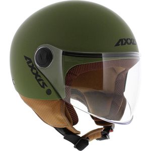 Axxis Square S helm mat groen XS - Scooter / Snorfiets / Brommer helm