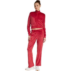 adidas Sportswear Glam Velvet Trainingspak - Dames - Bordeaux- XS