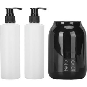 Massageolieverwarmer met LED-display en temperatuurregeling (EU-stekker) met 2 olieflessen