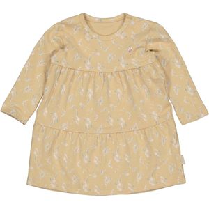 LEVV Gebloemde Baby A-lijn Jurk LNANNENOS van Biologisch Katoen Geelgroen