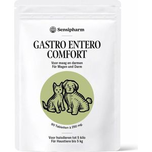 Sensipharm Gastro Entero Comfort voor Kat, Hondje, Cavia, Konijn - Voedingssupplement voor Maag en Darmen bij Diarree en Overgeven - 90 Tabletten à 250 mg