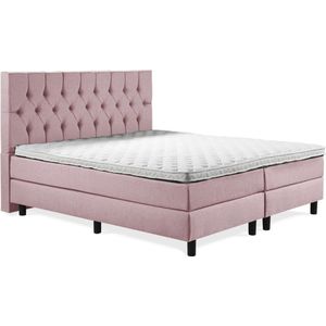 Boxspring Luxe 140x220 Capiton Oud Roze