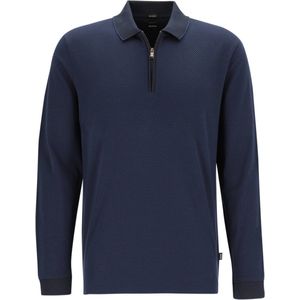 BOSS - Peduzzi - Polo - Donkerblauw - Lange Mouw - Jersey