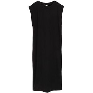 Tom Tailor - T-shirtjurk - Zwart - Mouwloos - Lange Jurk