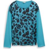 Tom Tailor Losvallend shirt met lange mouwen en luipaardprint