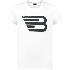 Ballin Amsterdam - Jongens Slim fit T-shirts Crewneck SS - Off White - Maat 10