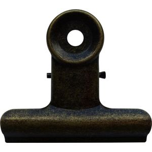 LPC Papierklem Bulldog clip - vintage - 75 mm -10 stuks