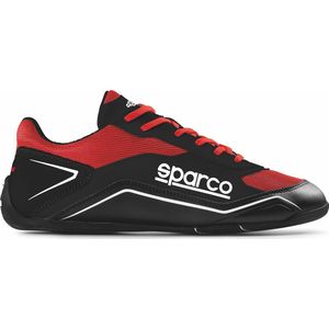 Sparco S-pole sneakers Zwart-Rood - maat 44